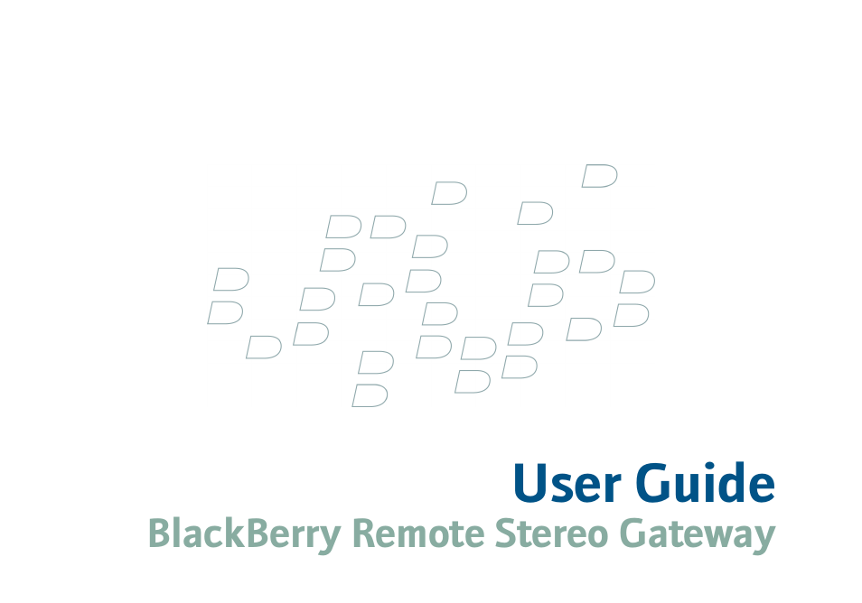 Blackberry MAT-17698-001 User Manual | 30 pages