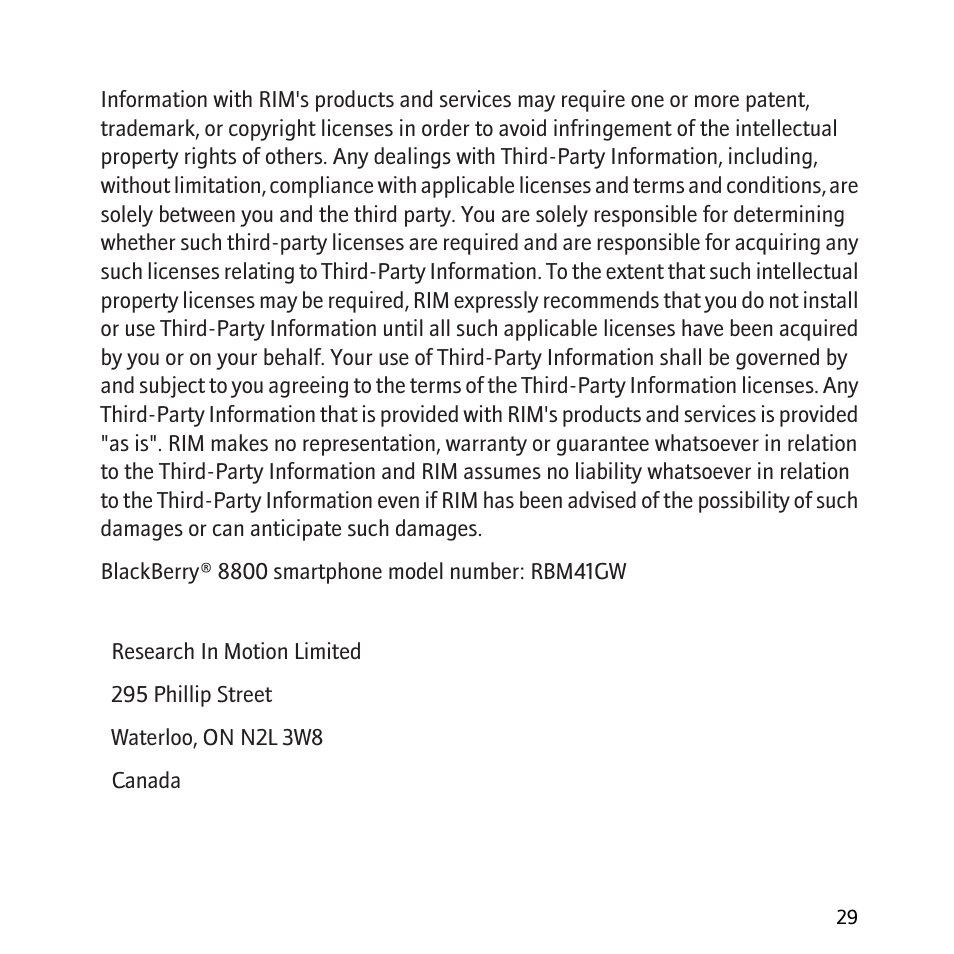 Blackberry 8800 User Manual | Page 31 / 32