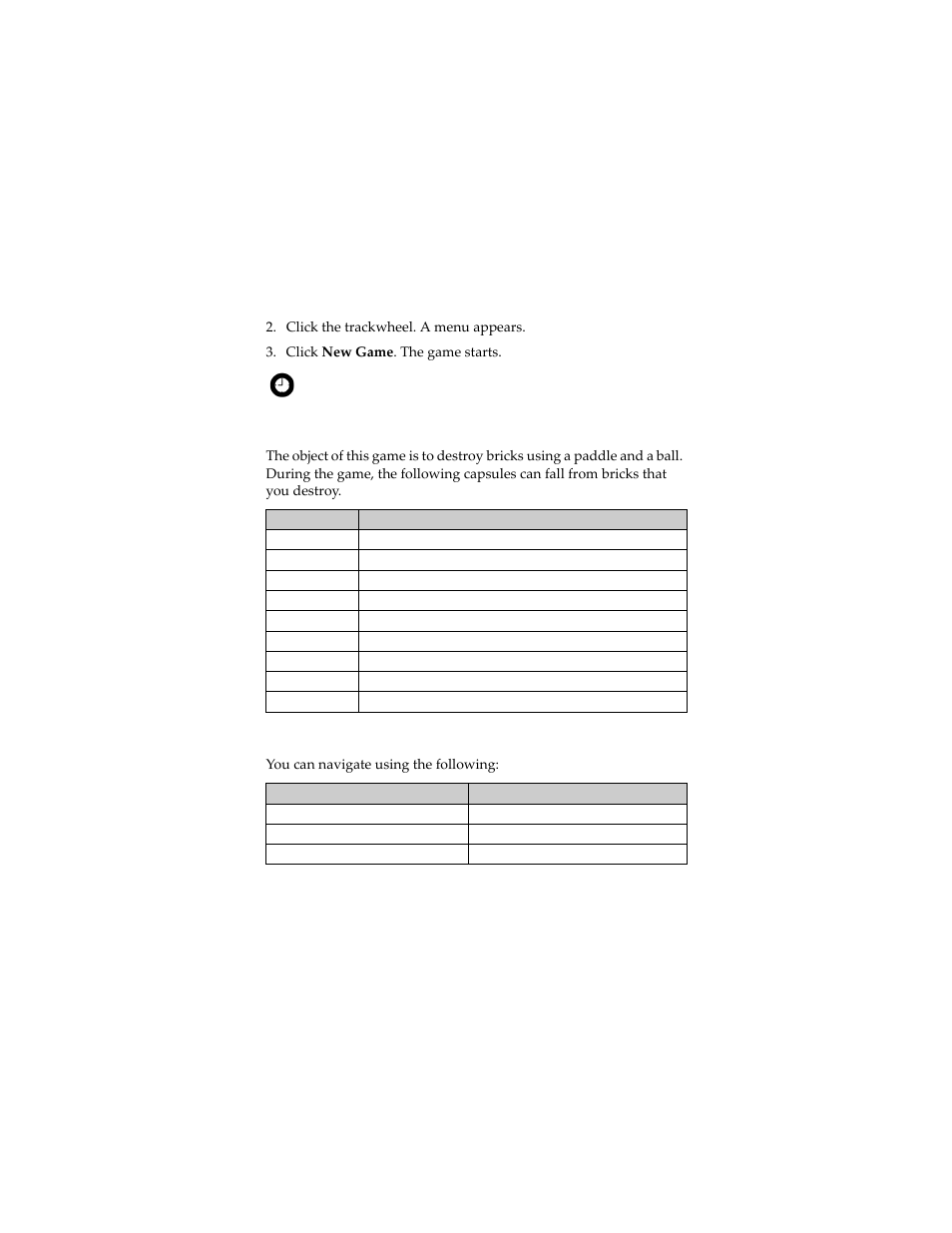 Brickbreaker, Navigate in brickbreaker | Blackberry 7230 User Manual | Page 105 / 152