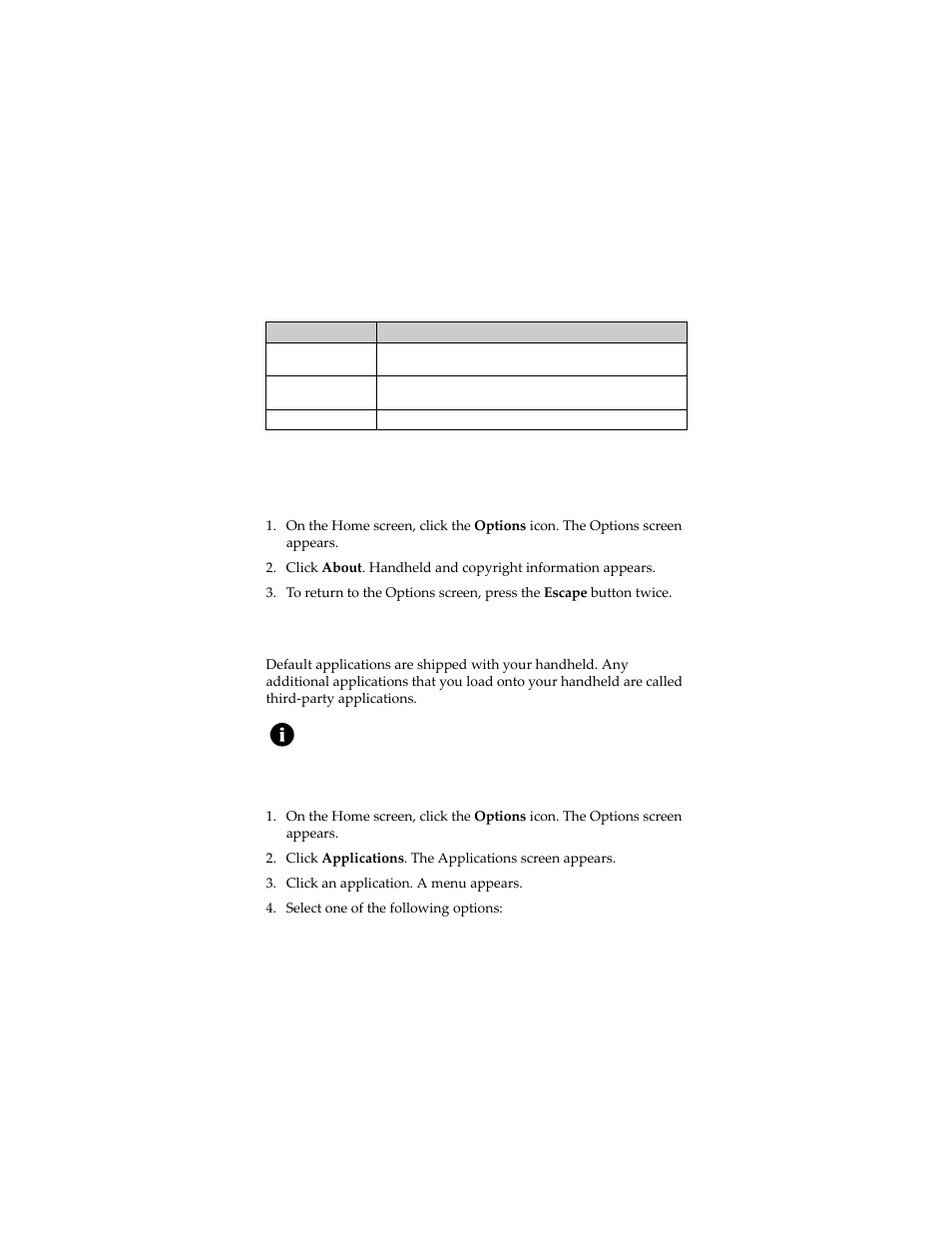 About, Applications, View handheld information | View application information | Blackberry 7230 User Manual | Page 109 / 152