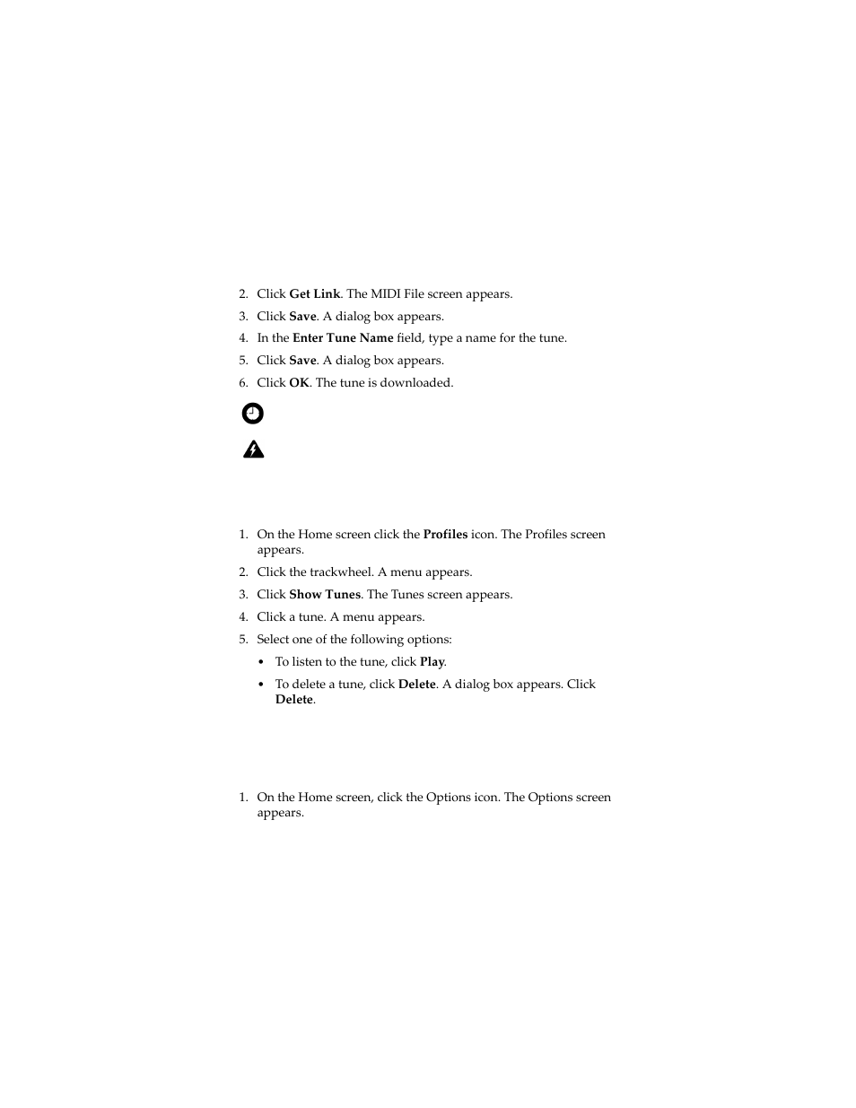 Screen/keyboard, Manage a tune, Set screen and keyboard settings | Blackberry 7230 User Manual | Page 123 / 152