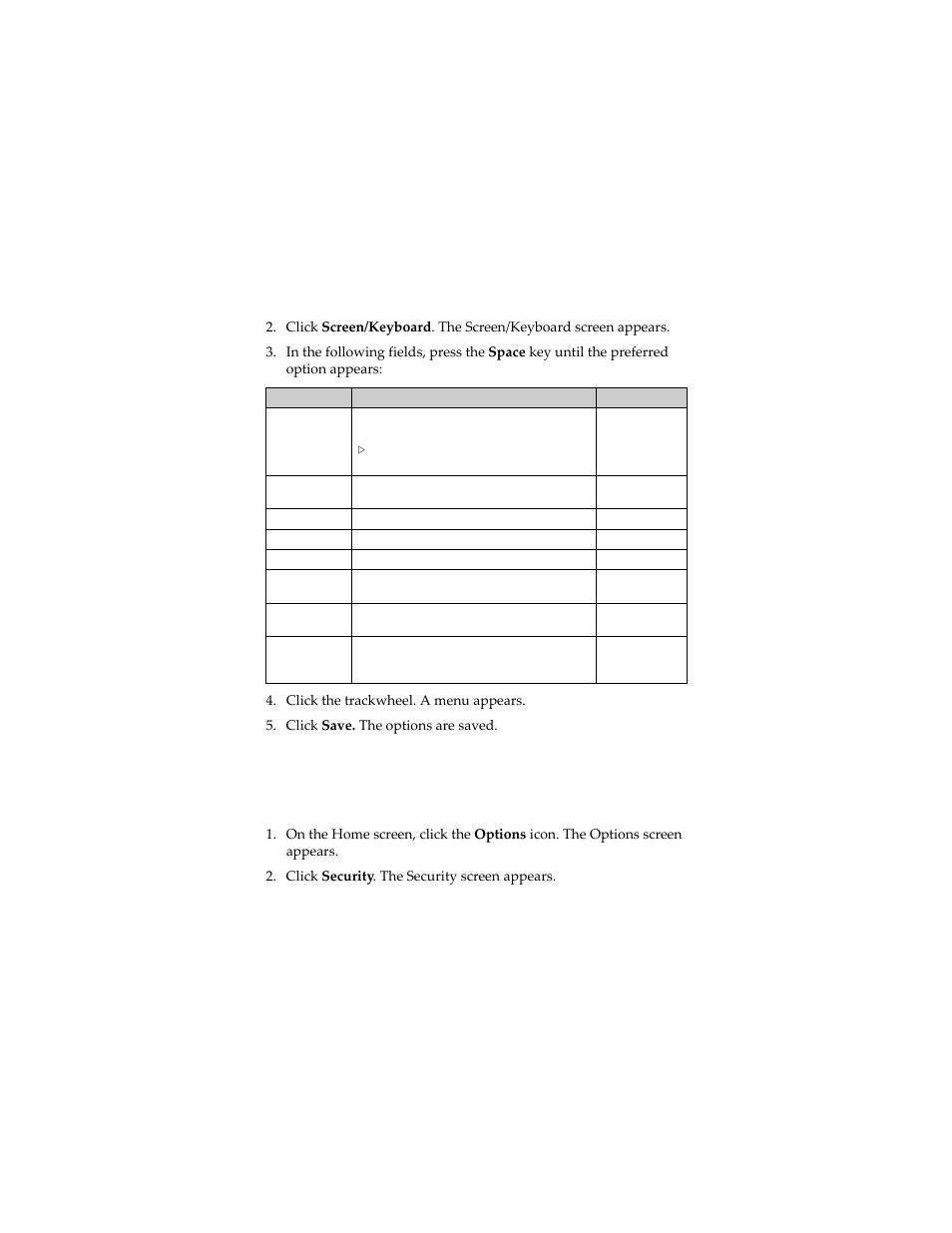 Security, Set security options | Blackberry 7230 User Manual | Page 124 / 152