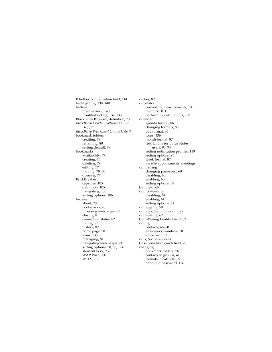 Blackberry 7230 User Manual | Page 142 / 152