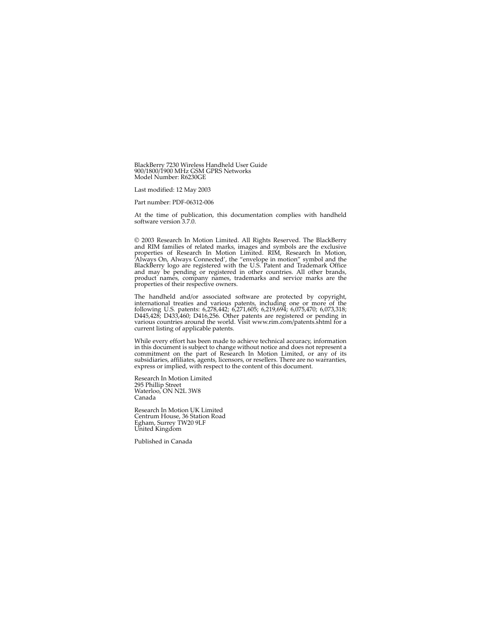 Blackberry 7230 User Manual | Page 2 / 152