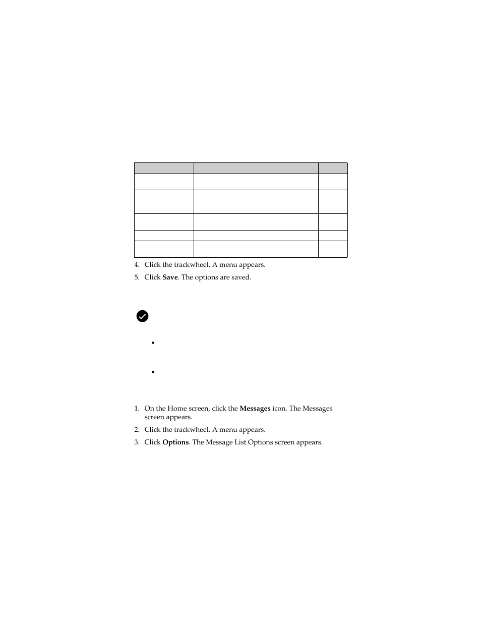 Setting message options, Set message options | Blackberry 7230 User Manual | Page 20 / 152