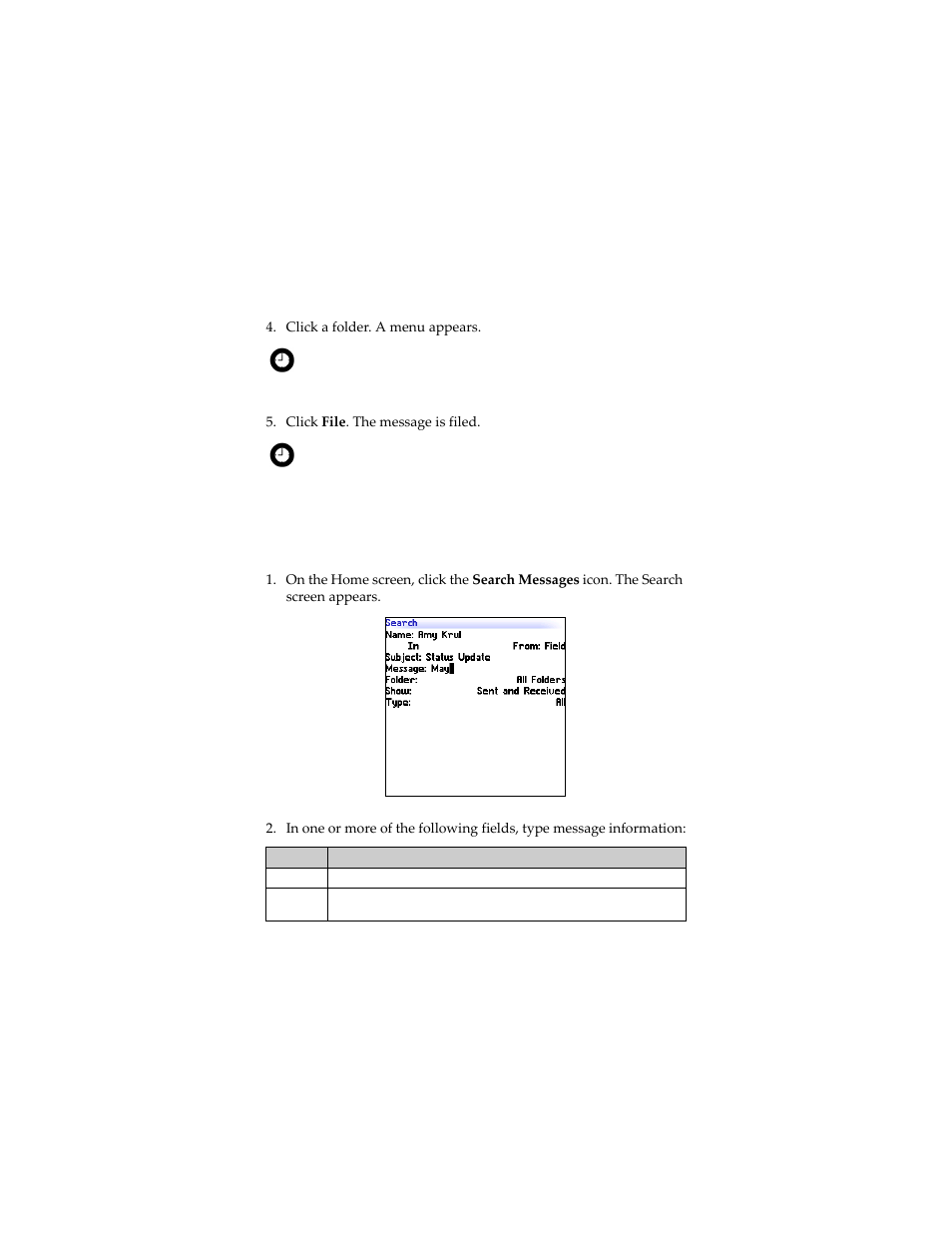 Searching for messages, Search for a message | Blackberry 7230 User Manual | Page 31 / 152