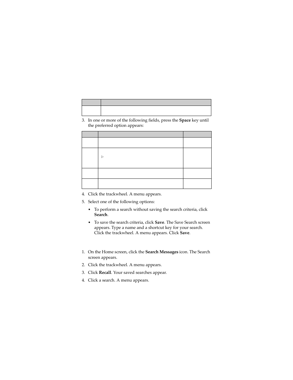 View, edit, or delete a saved search | Blackberry 7230 User Manual | Page 32 / 152