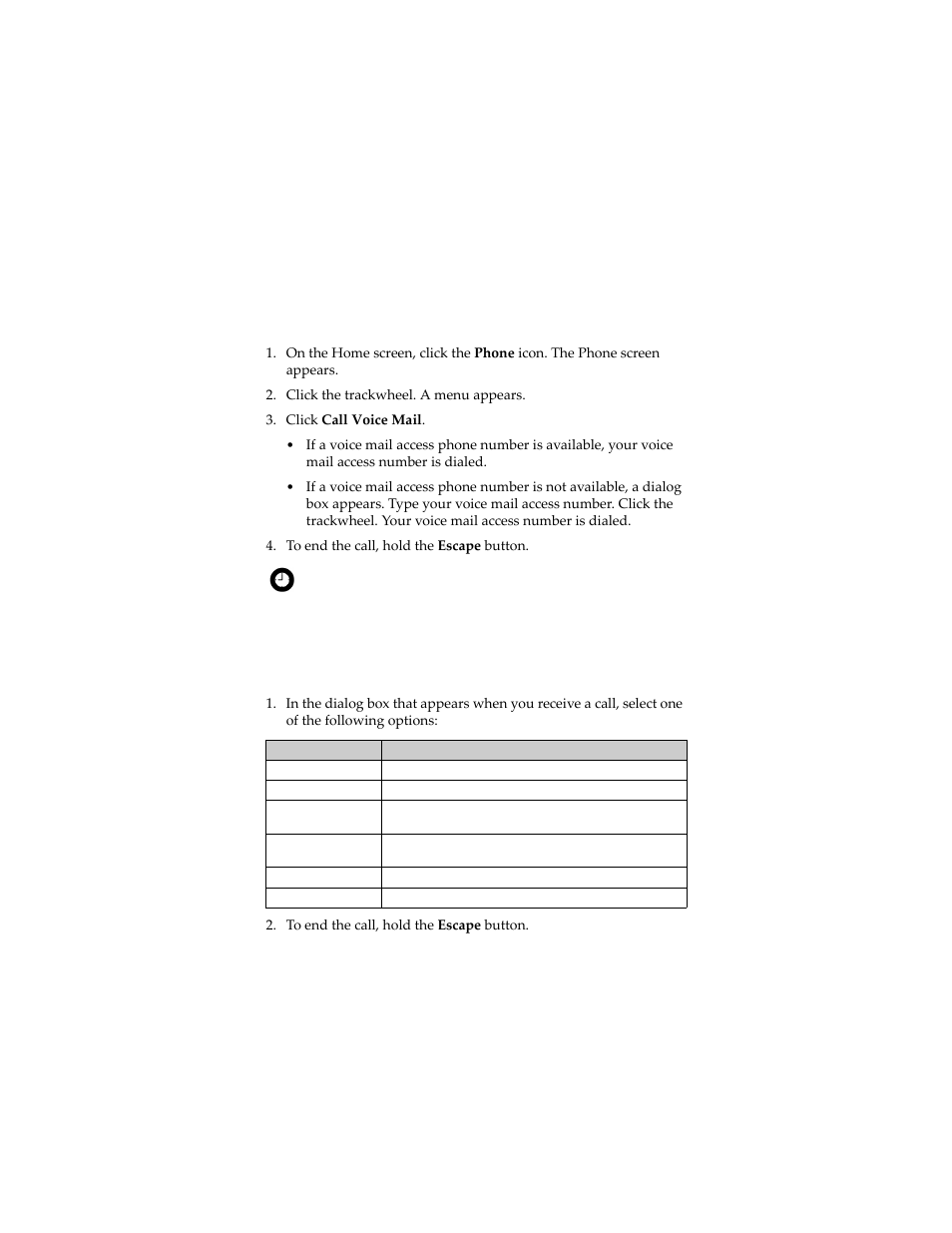 Answering phone calls, Call your voice mail, Answer a call | Blackberry 7230 User Manual | Page 51 / 152