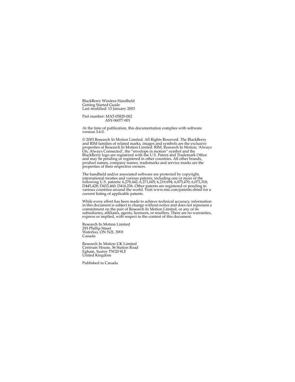 Blackberry RIM Wireless Handhelds 5810 User Manual | Page 2 / 76
