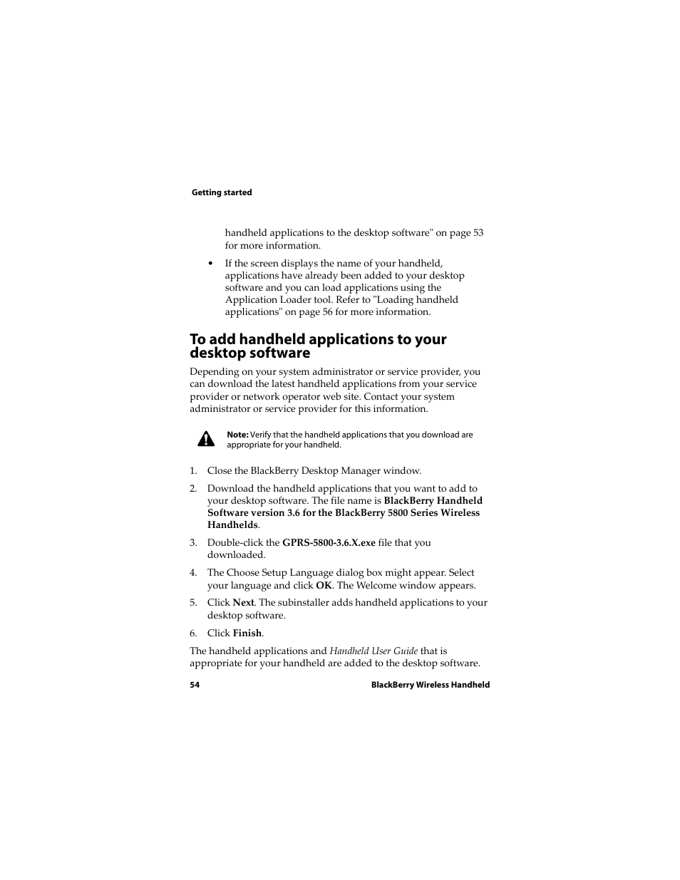 Blackberry RIM Wireless Handhelds 5810 User Manual | Page 54 / 76