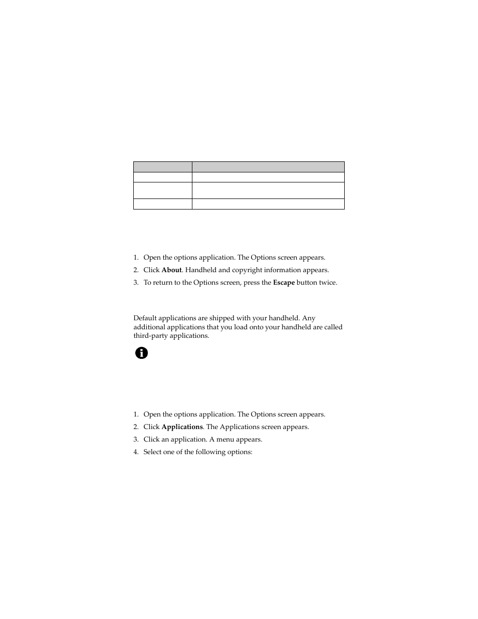 About, Applications, View handheld information | View application information | Blackberry 6280 User Manual | Page 109 / 152
