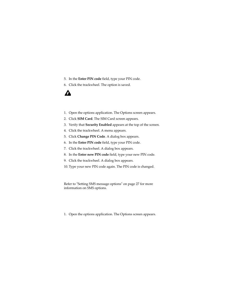 Status, Change the sim card pin code, View status items | Blackberry 6280 User Manual | Page 128 / 152