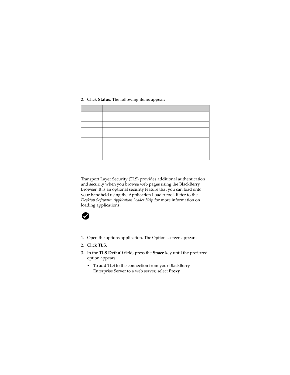 Set tls options | Blackberry 6280 User Manual | Page 129 / 152