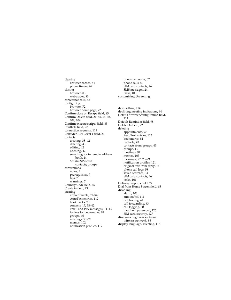 Blackberry 6280 User Manual | Page 143 / 152