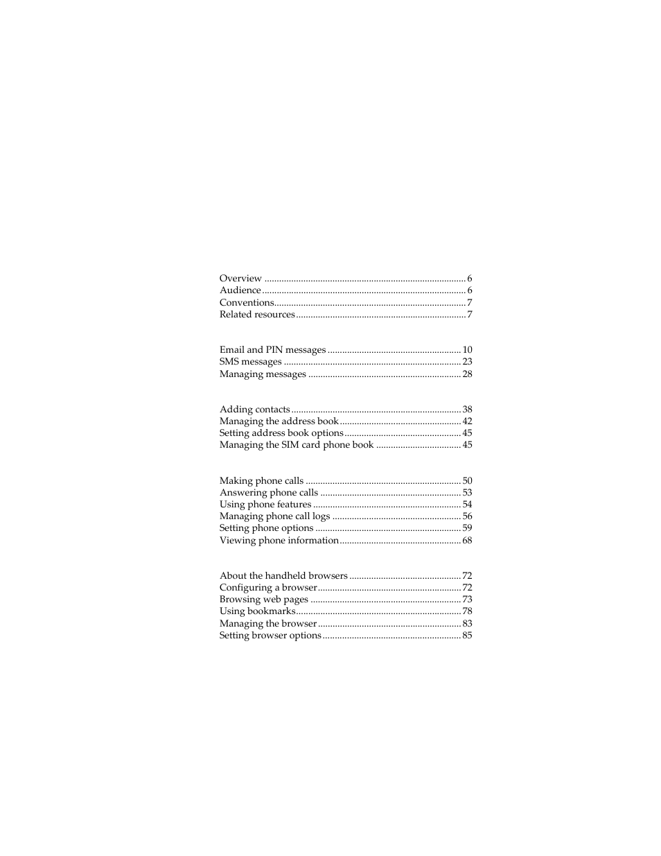 Blackberry 6280 User Manual | Page 3 / 152