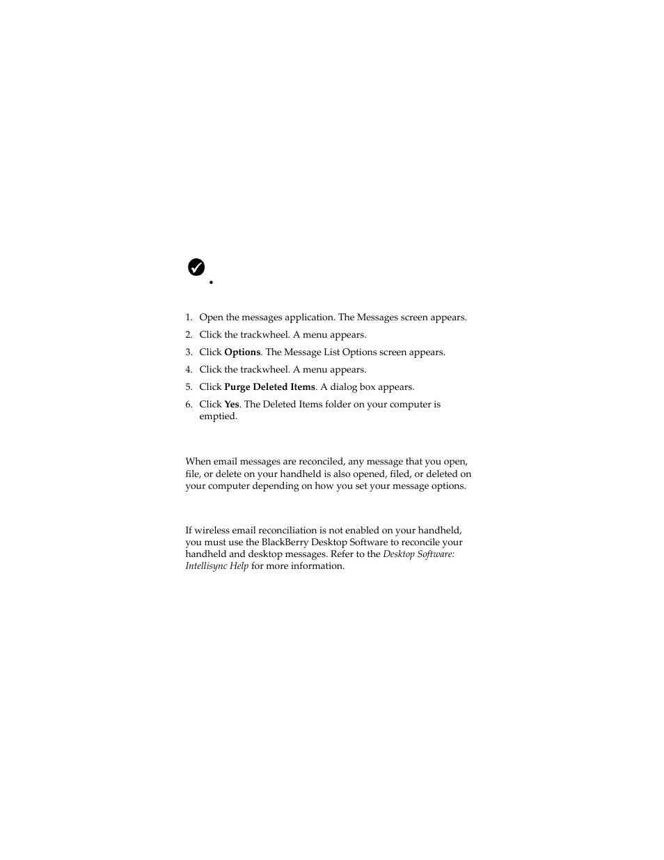 Reconciling email messages | Blackberry 6280 User Manual | Page 30 / 152