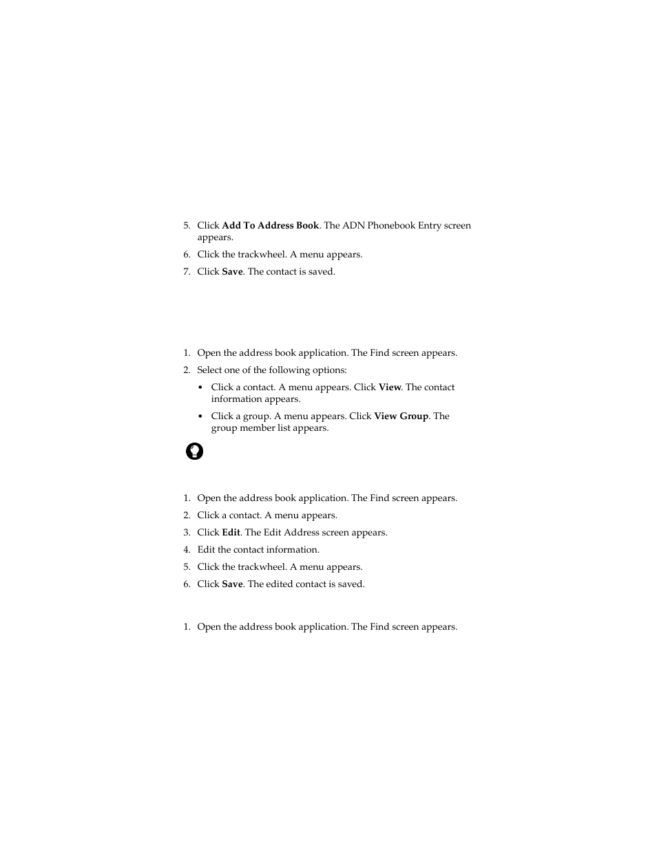 Managing the address book | Blackberry 6280 User Manual | Page 42 / 152