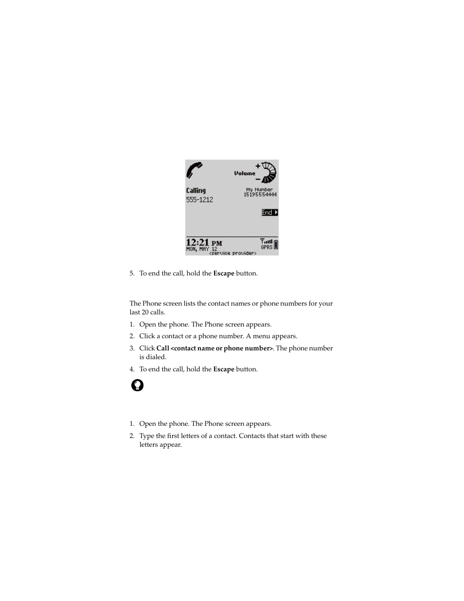 Call a contact that appears on your phone screen, Call a contact in your address book | Blackberry 6280 User Manual | Page 51 / 152