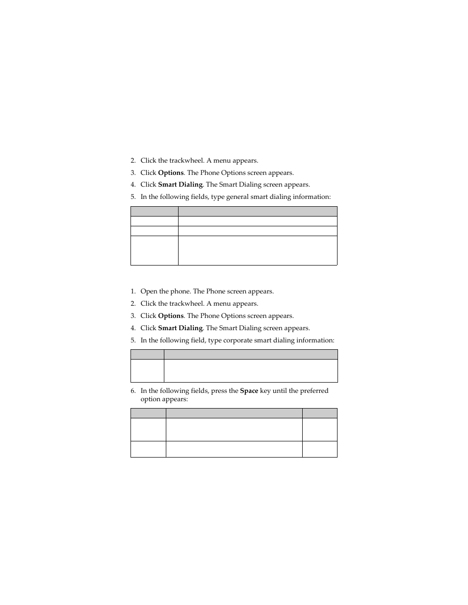 Set corporate smart dialing options | Blackberry 6280 User Manual | Page 66 / 152