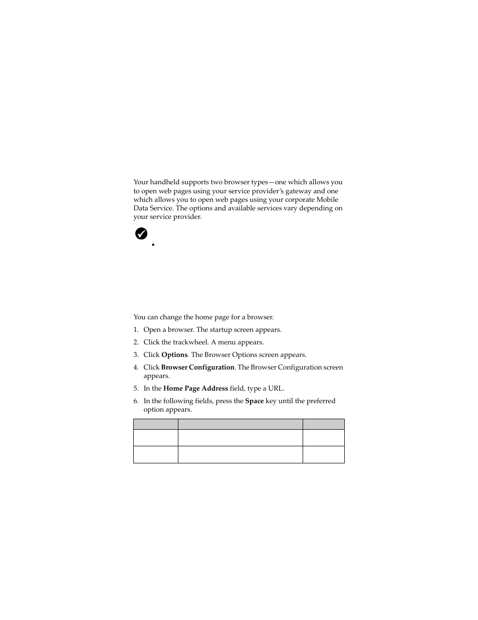 About the handheld browsers, Configuring a browser, About the handheld browsers configuring a browser | Configure a browser | Blackberry 6280 User Manual | Page 72 / 152