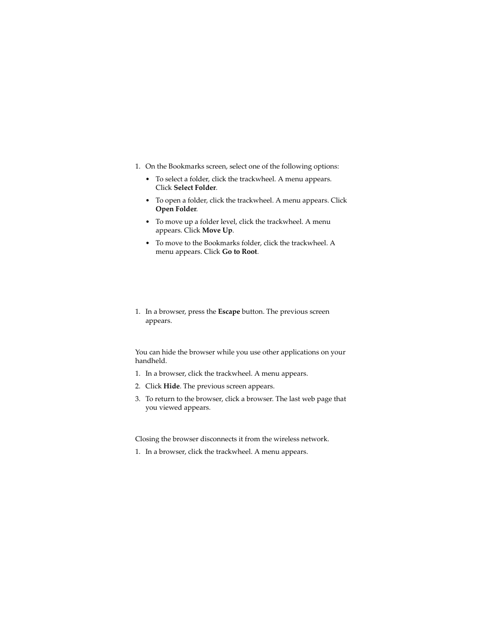 Managing the browser | Blackberry 6280 User Manual | Page 83 / 152