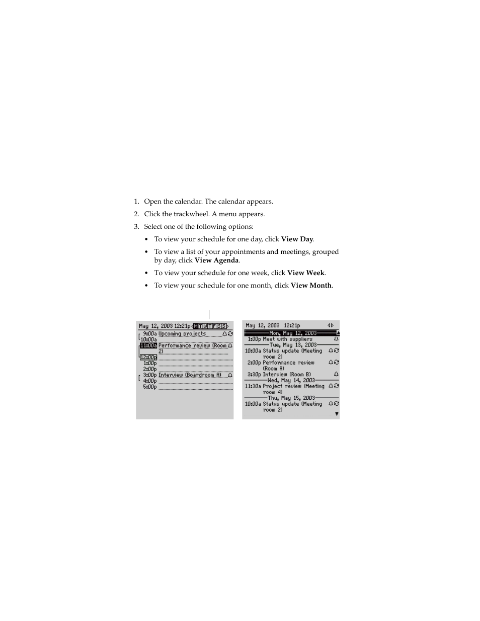 Navigating in the calendar, Change the calendar format | Blackberry 6280 User Manual | Page 88 / 152