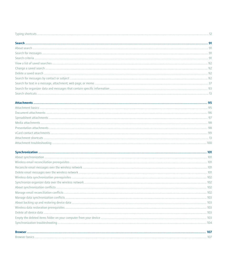 Blackberry 8707 Series User Manual | Page 5 / 240