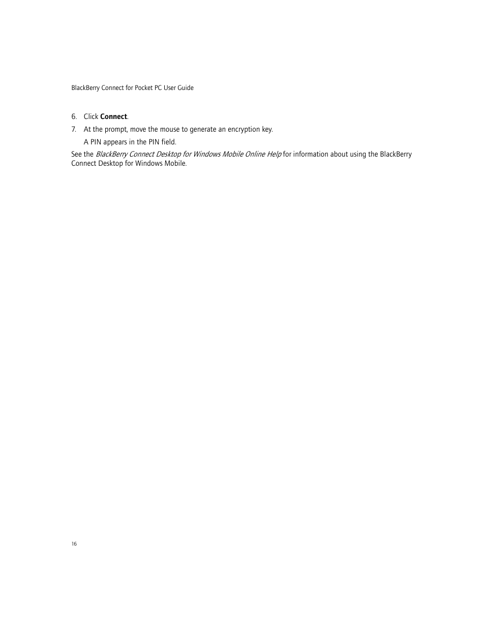 Blackberry CONNECT FOR POCKET PC 2.1 User Manual | Page 16 / 38