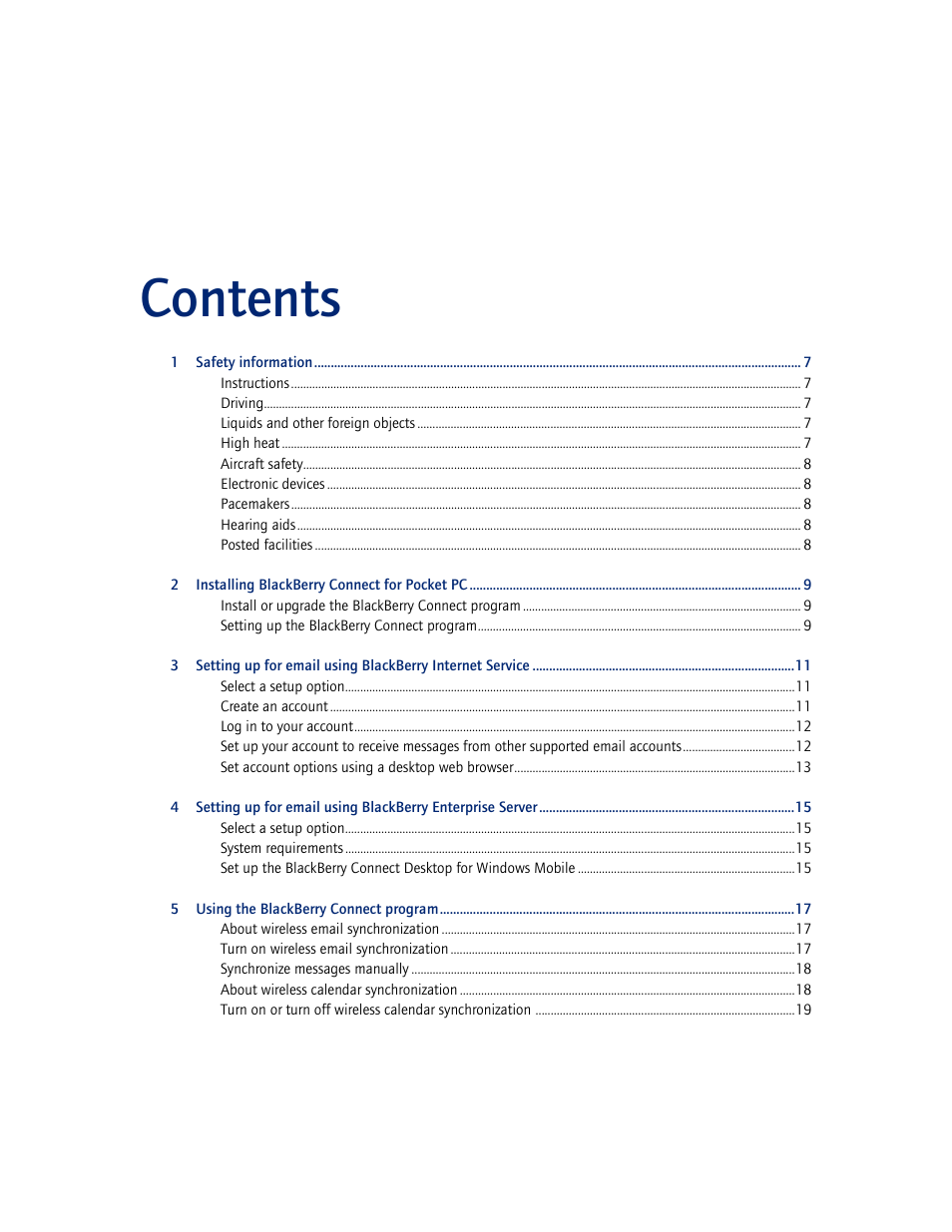 Blackberry CONNECT FOR POCKET PC 2.1 User Manual | Page 5 / 38