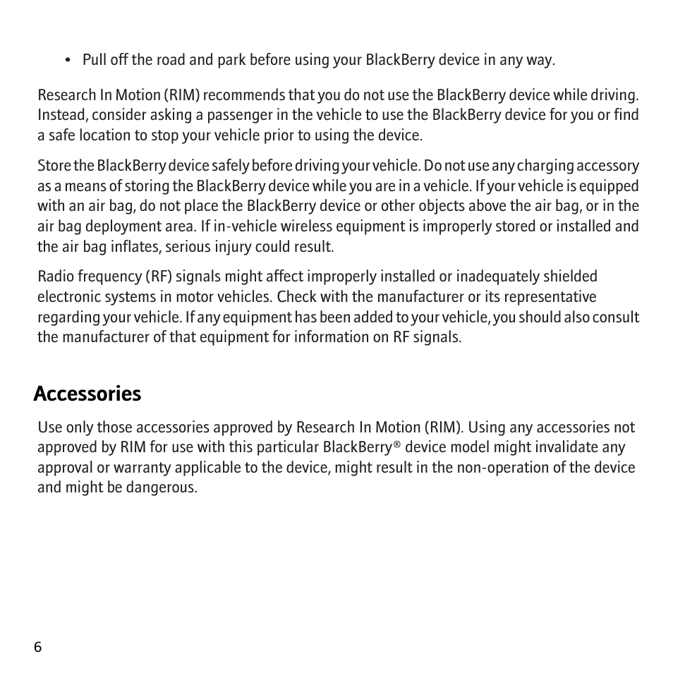 Accessories | Blackberry Curve 8320 User Manual | Page 8 / 33