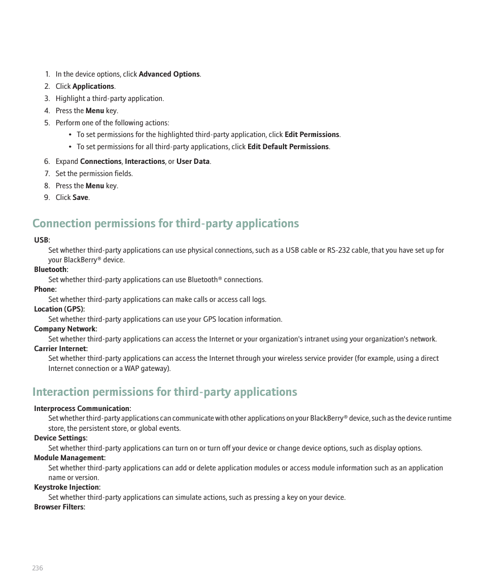 Blackberry Global 8830 User Manual | Page 238 / 262