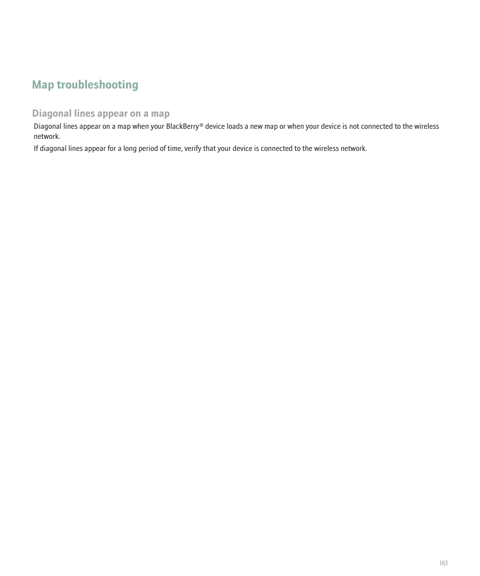 Map troubleshooting | Blackberry 8300 User Manual | Page 163 / 270