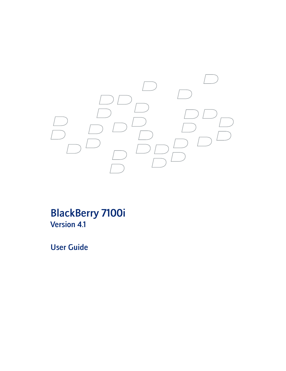 Blackberry 7100I User Manual | 160 pages