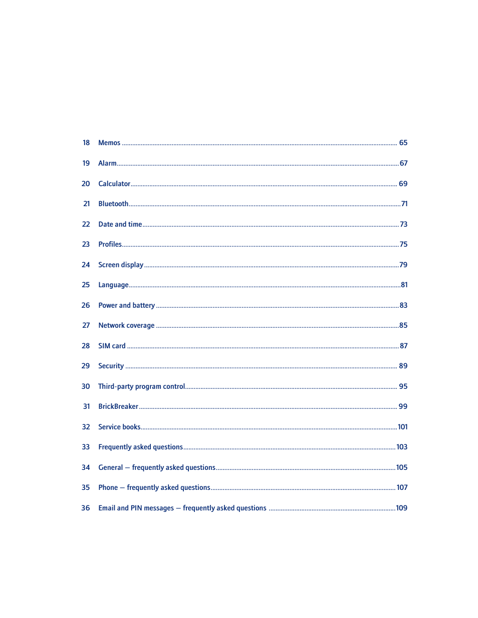 Blackberry 7100I User Manual | Page 6 / 160
