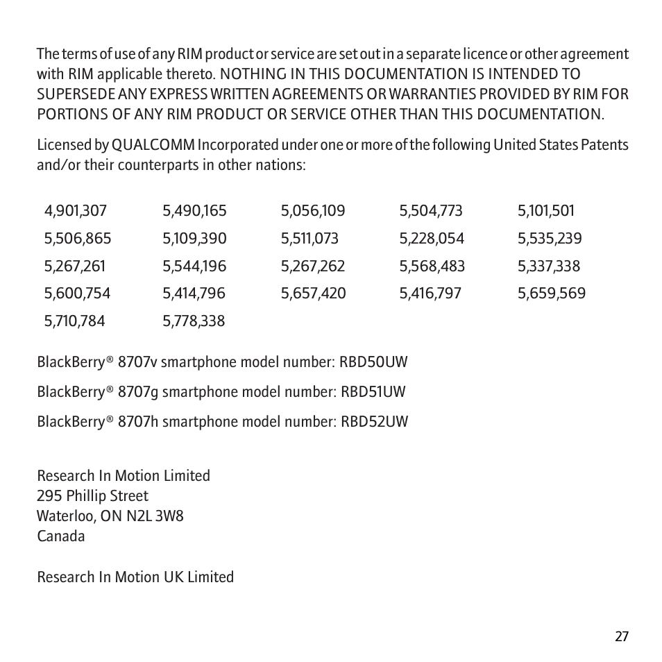 Blackberry 8707v User Manual | Page 29 / 30