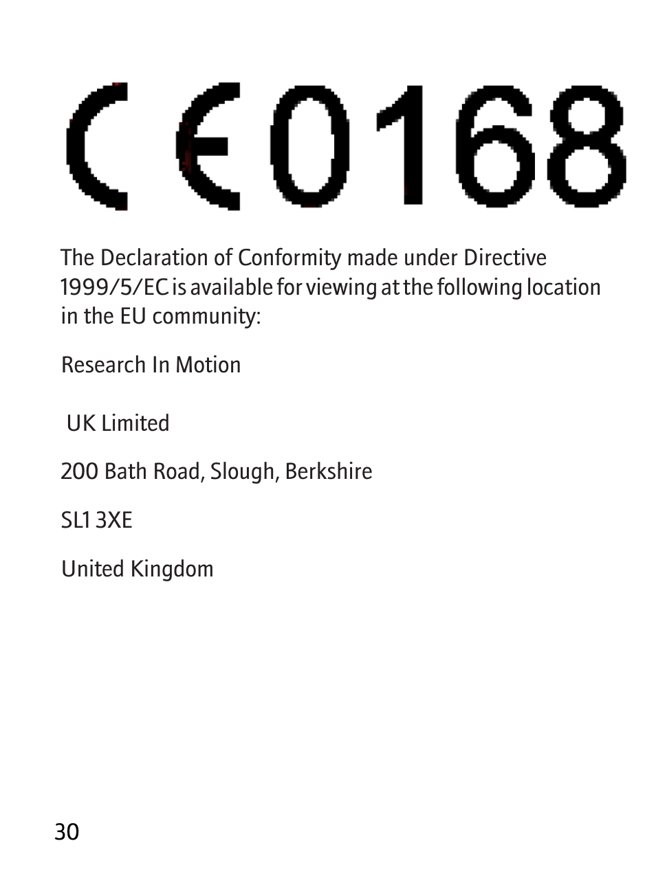 Blackberry RBB10BW User Manual | Page 32 / 46