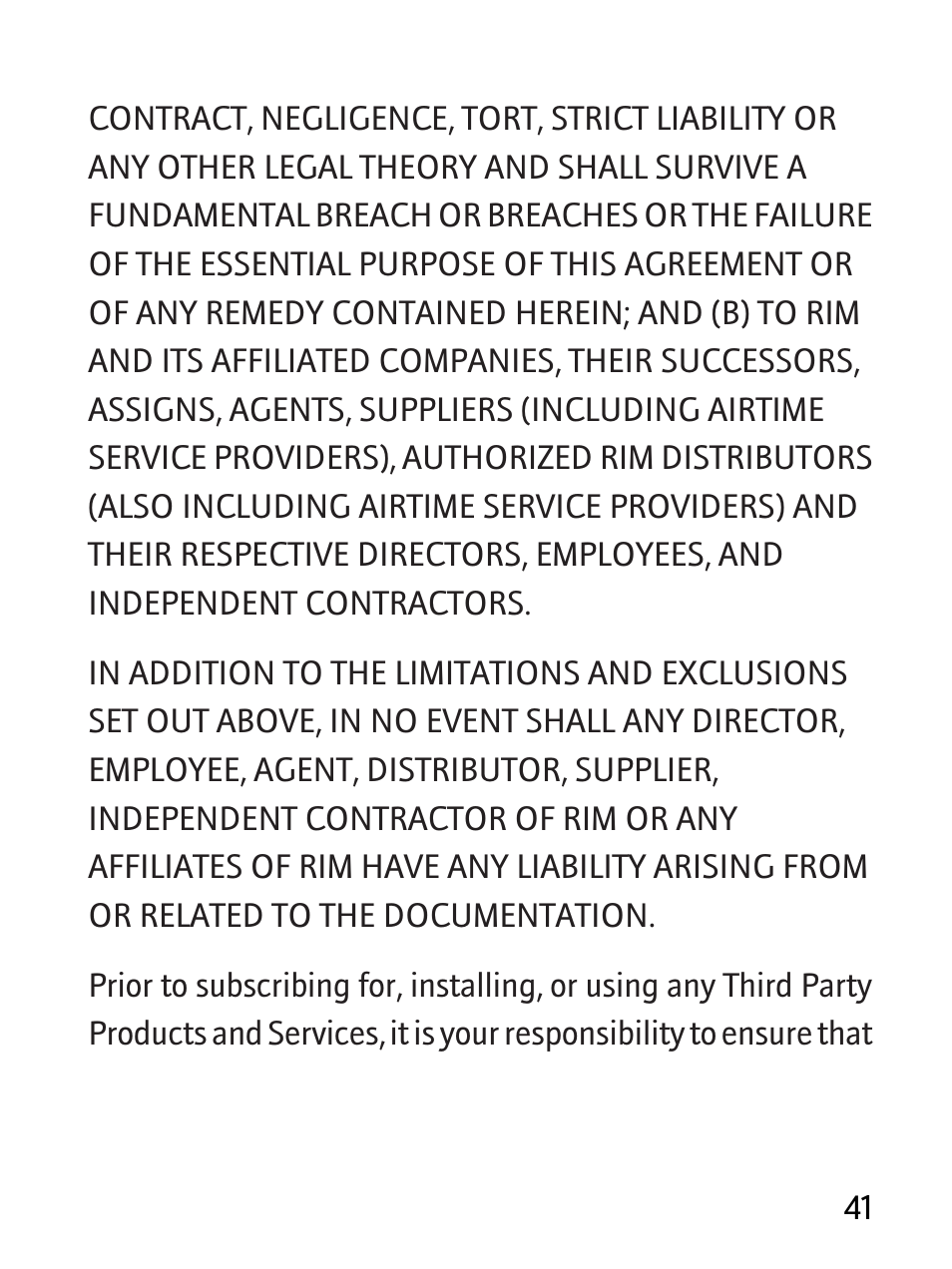 Blackberry RBB10BW User Manual | Page 43 / 46