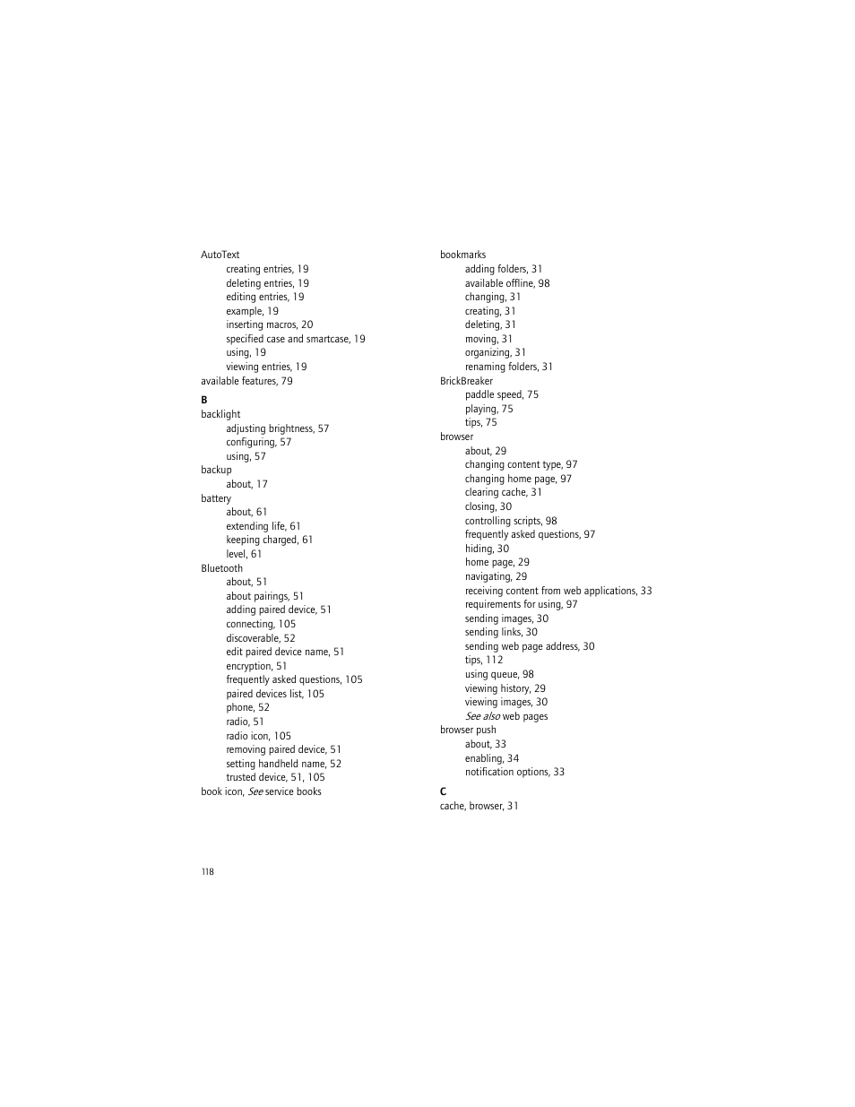 Blackberry 7290 User Manual | Page 118 / 132