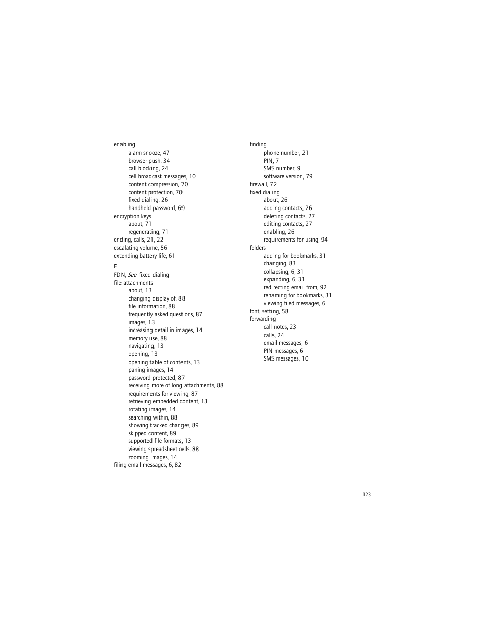 Blackberry 7290 User Manual | Page 123 / 132