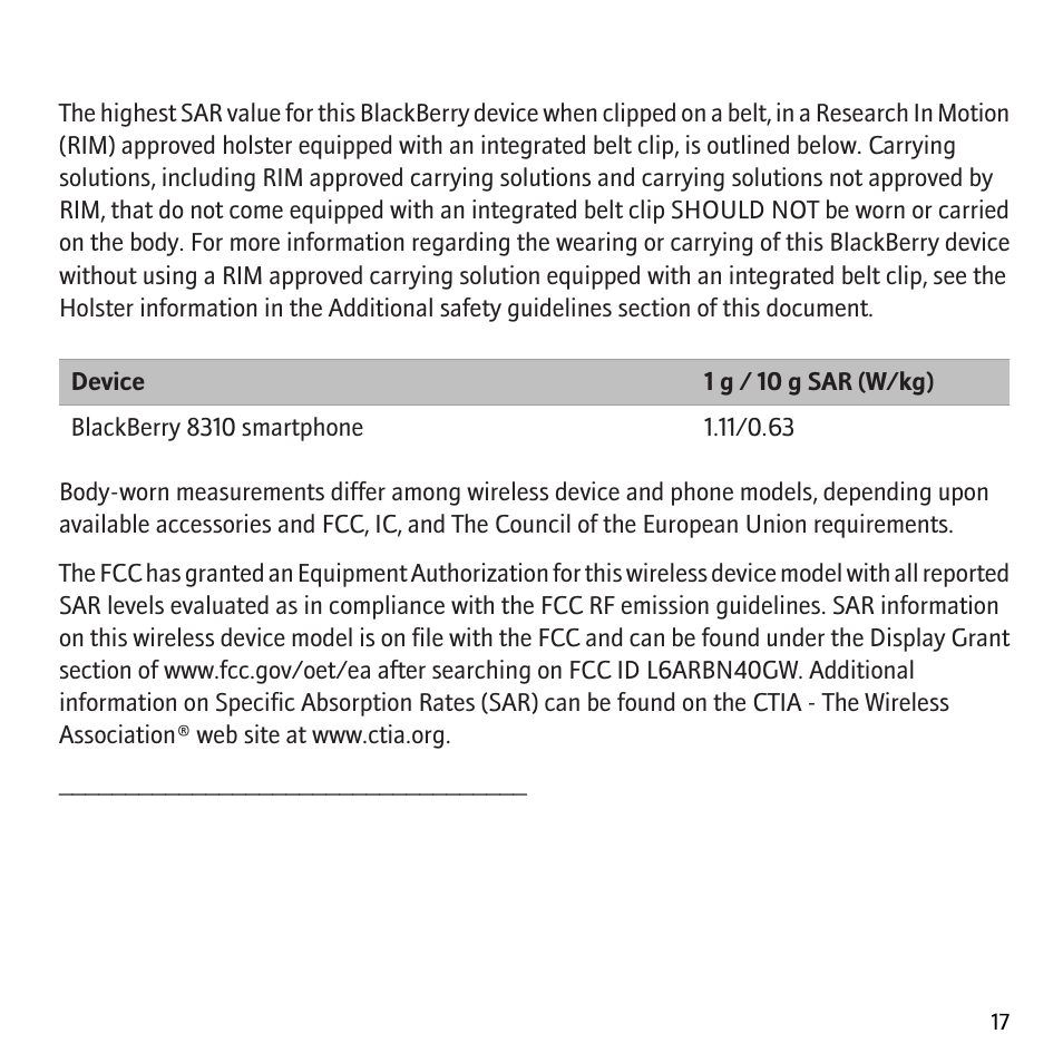 Blackberry Curve 8310 User Manual | Page 19 / 31