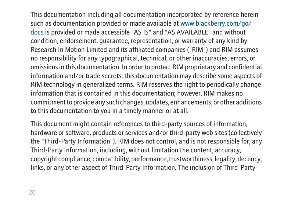 Blackberry HS-655 User Manual | Page 22 / 24