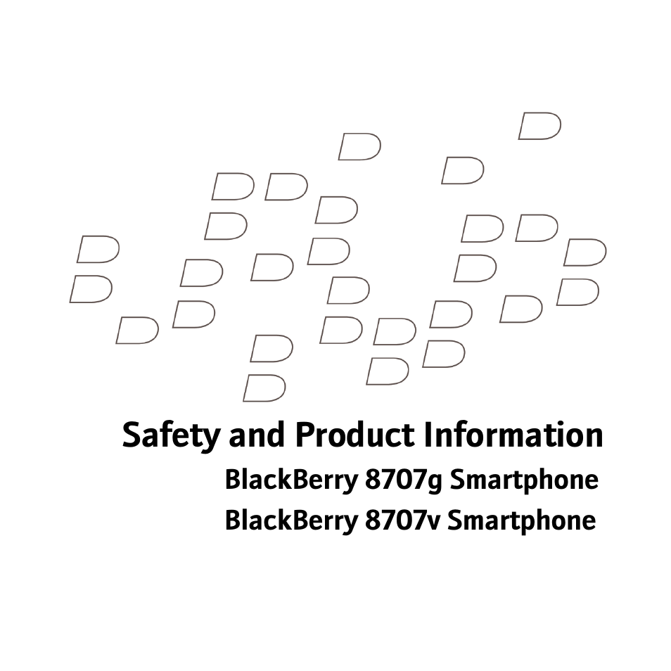 Blackberry 8707g User Manual | 30 pages