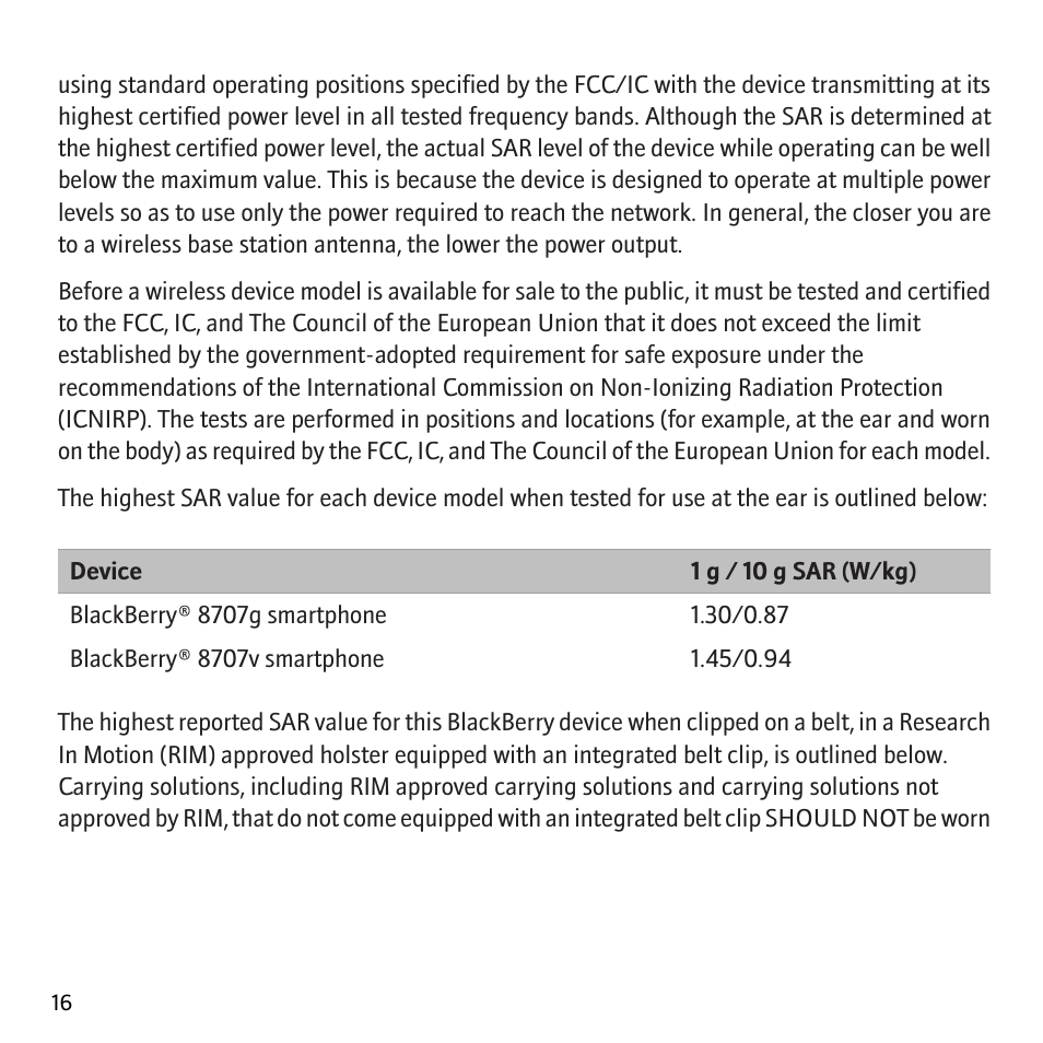 Blackberry 8707g User Manual | Page 18 / 30