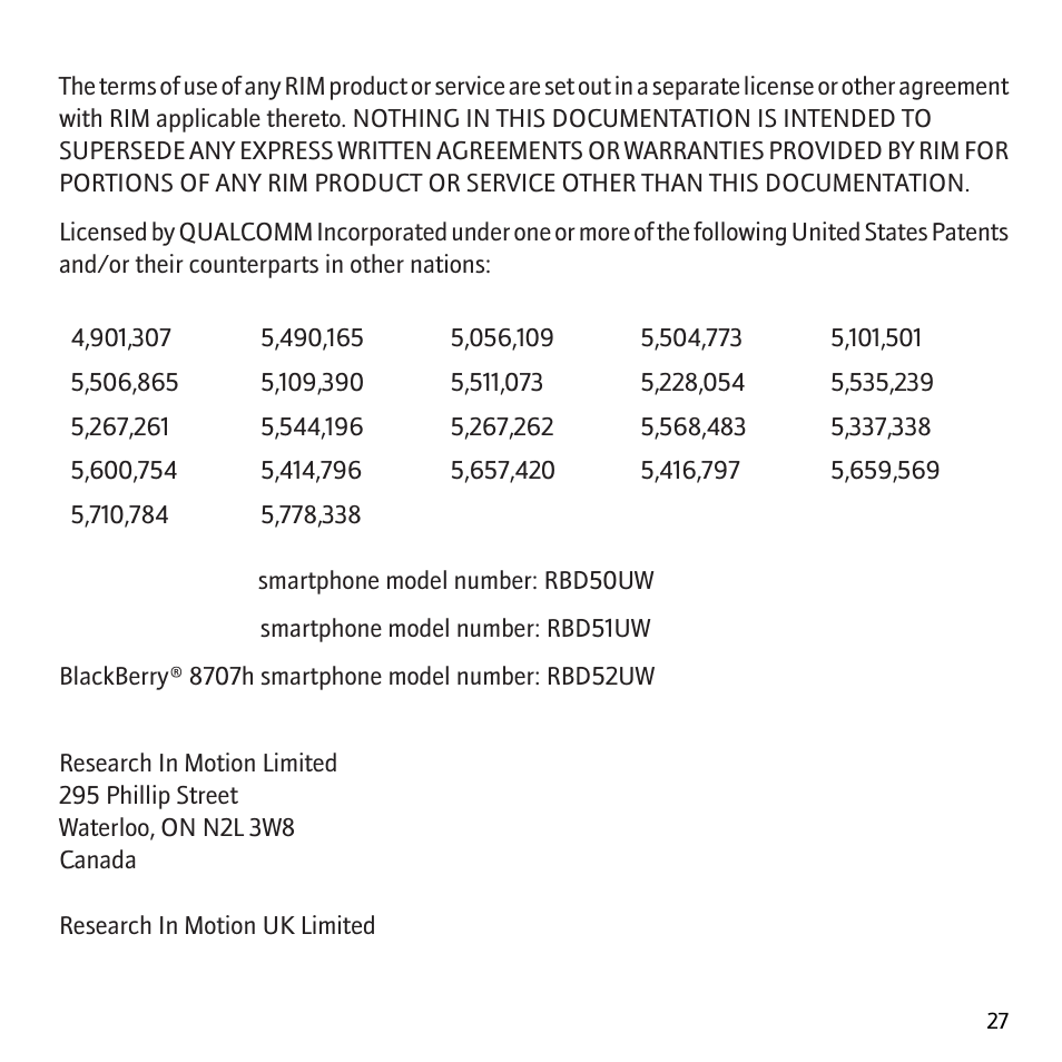 Blackberry 8707g User Manual | Page 29 / 30