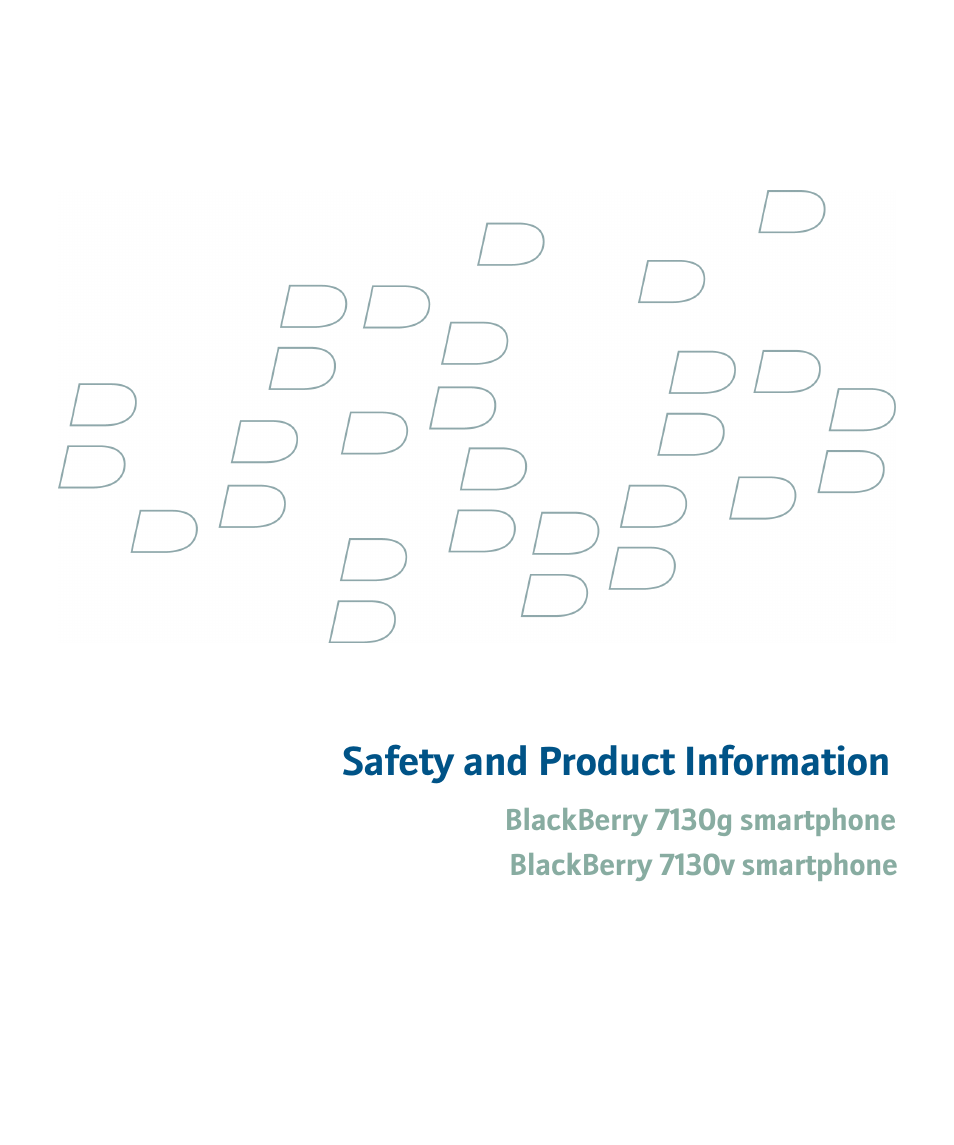 Blackberry 7130v User Manual | 16 pages