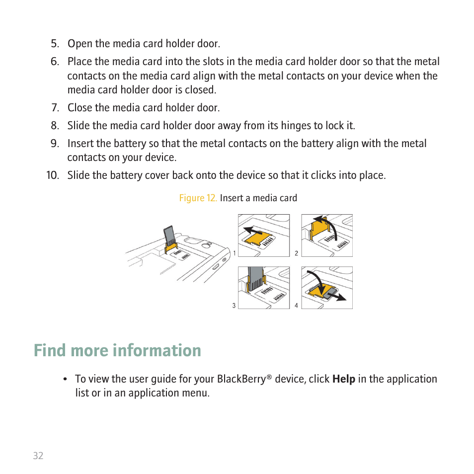 Find more information | Blackberry CURVE 8350I User Manual | Page 34 / 46