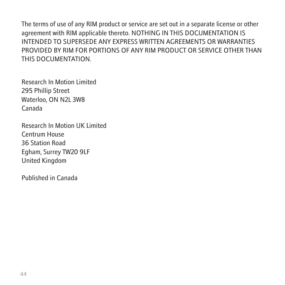 Blackberry CURVE 8350I User Manual | Page 46 / 46
