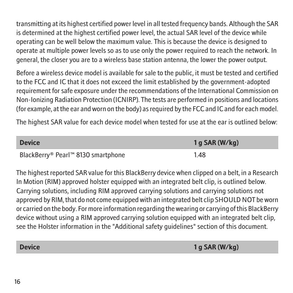 Blackberry Pearl 8130 User Manual | Page 18 / 32