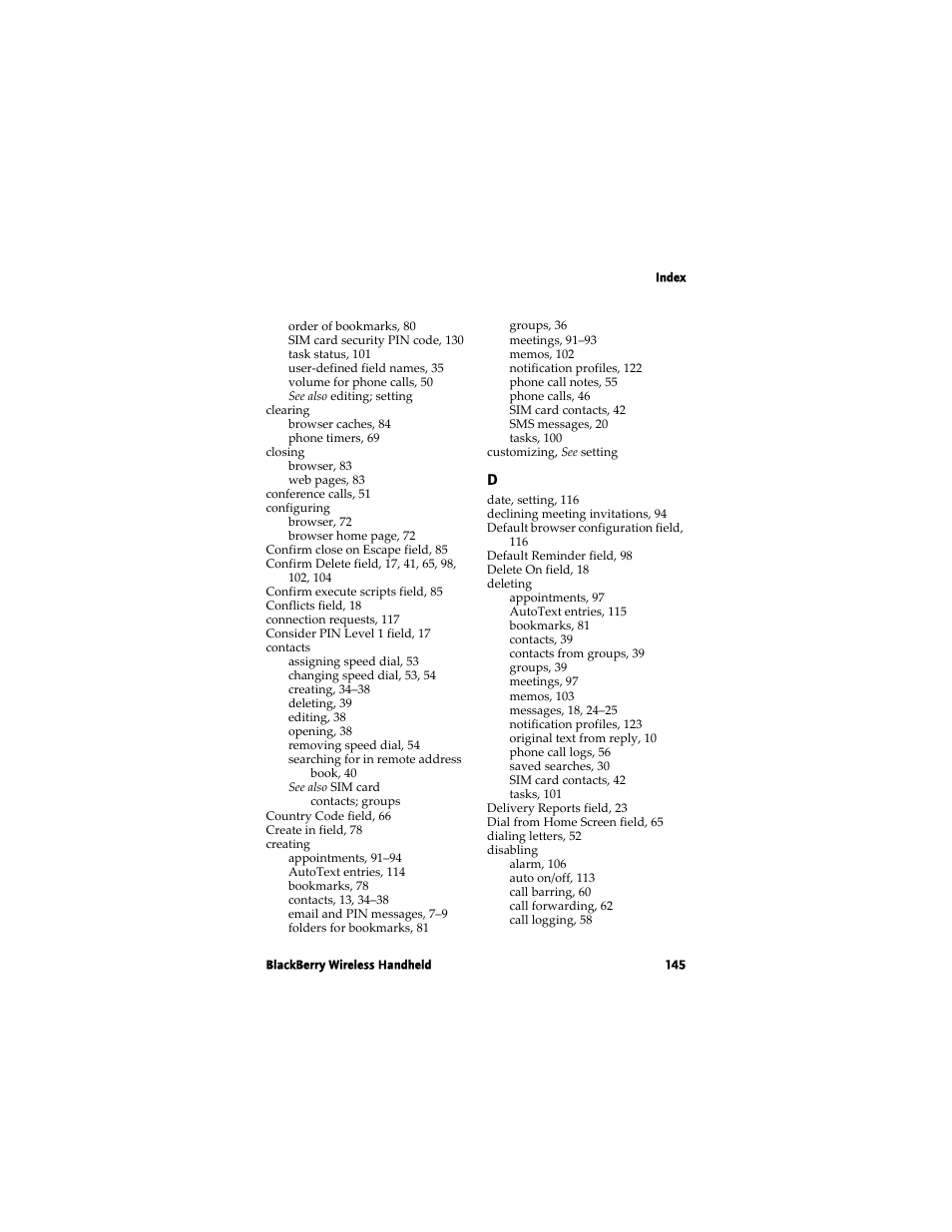 Blackberry 7780 User Manual | Page 145 / 154