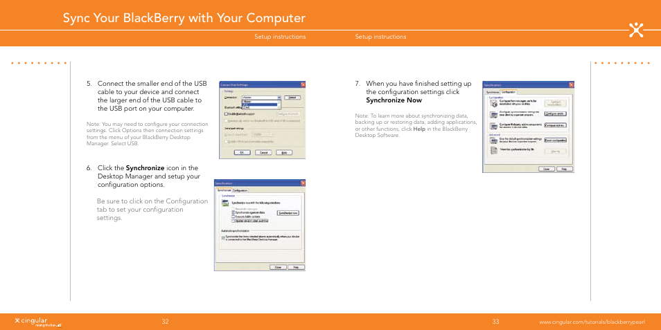 Sync your blackberry with your computer, White (reversed) | Blackberry Pearl User Manual | Page 17 / 24